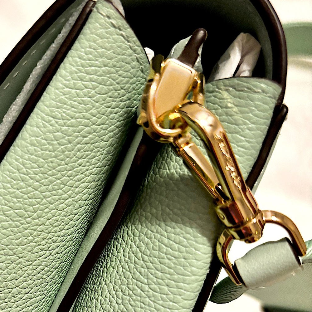 KATE SPADE Buddie Smooth Leather Medium Crossbody Pistachio Handbag--NWT - Picture 10 of 14